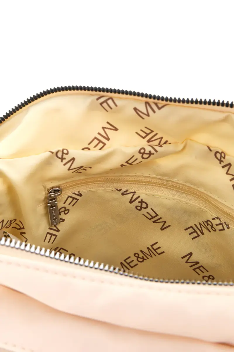 Borsa beige con zip multiple e tracolla regolabile Me & me spa 2332 [BEIGE] miniatura 4