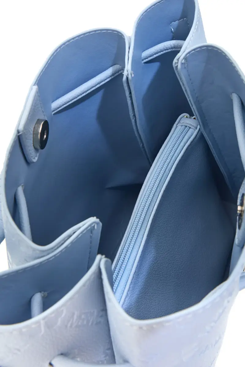 Borsa secchiello azzurro con tracolla e pochette Me & Me L2526 [AZZURRO] miniatura 2