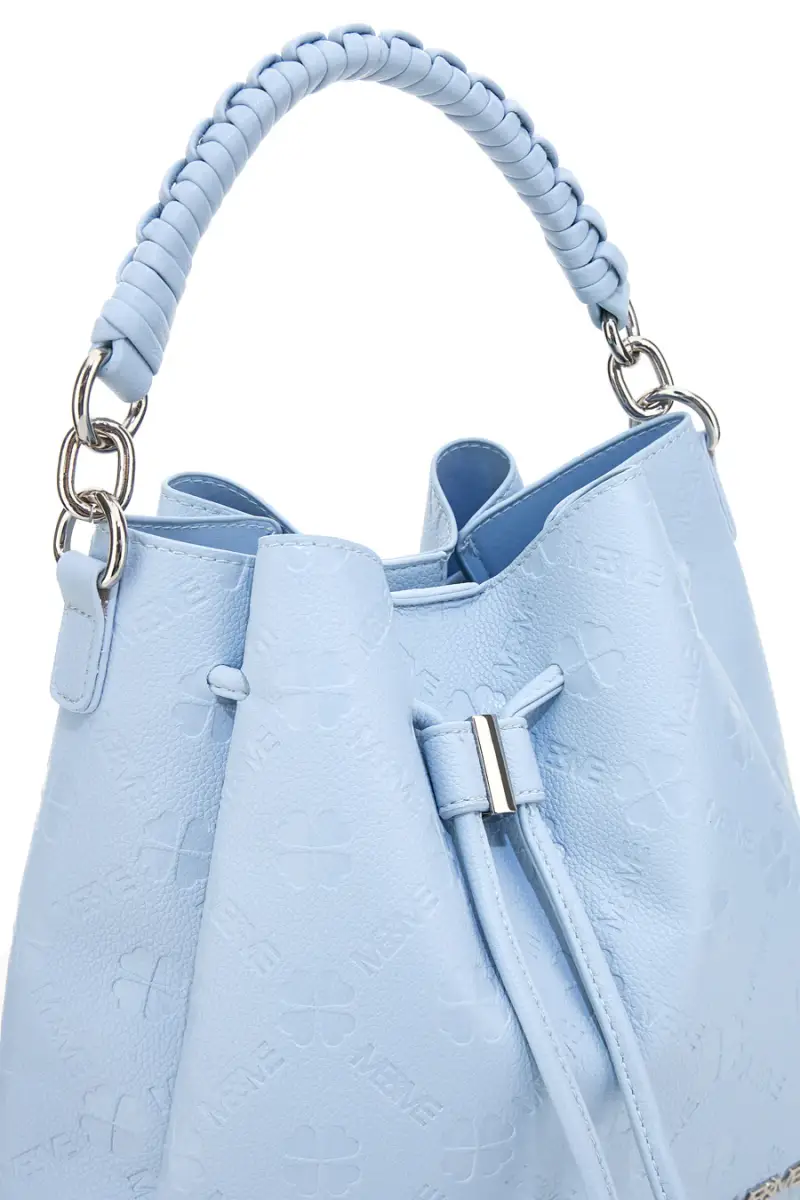 Borsa secchiello azzurro con tracolla e pochette Me & Me L2526 [AZZURRO] miniatura 4