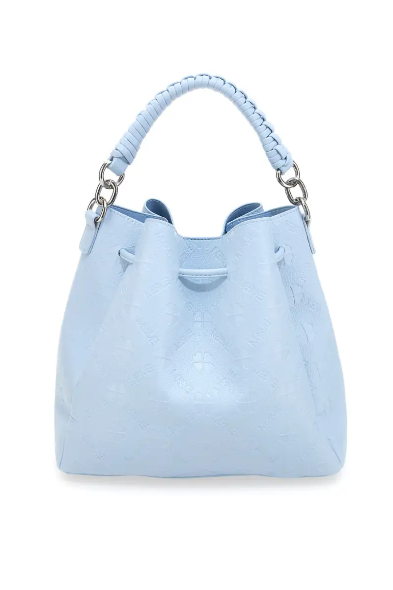 Borsa secchiello azzurro con tracolla e pochette Me & Me L2526 [AZZURRO] miniatura 5