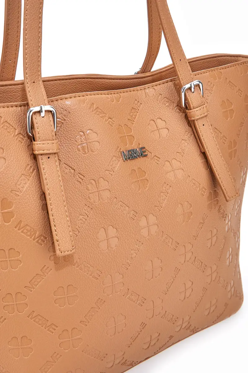 Borsa shopper cuoio con tracolla regolabile Me & Me 2617 [CUOIO] miniatura 5