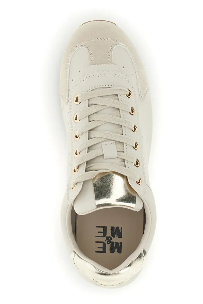 Sneakers beige in materiale sintetico con dettagli metallici Me & me TW26S801502 [BEIGE] miniatura 3