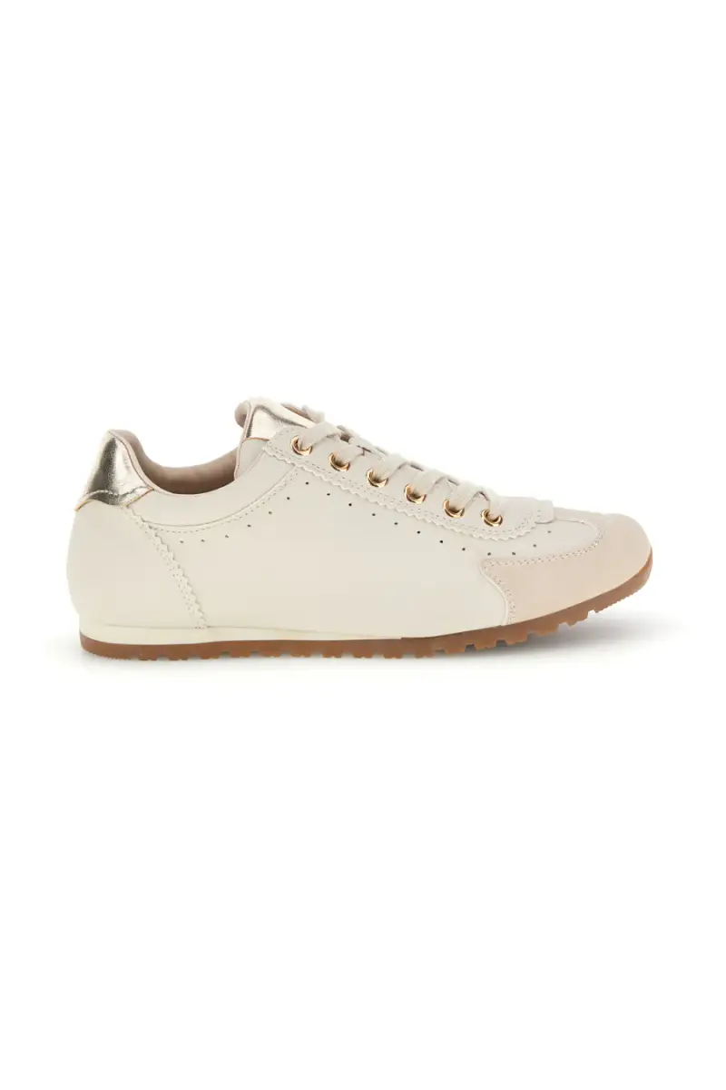 Sneakers beige in materiale sintetico con dettagli metallici Me & me TW26S801502 [BEIGE]