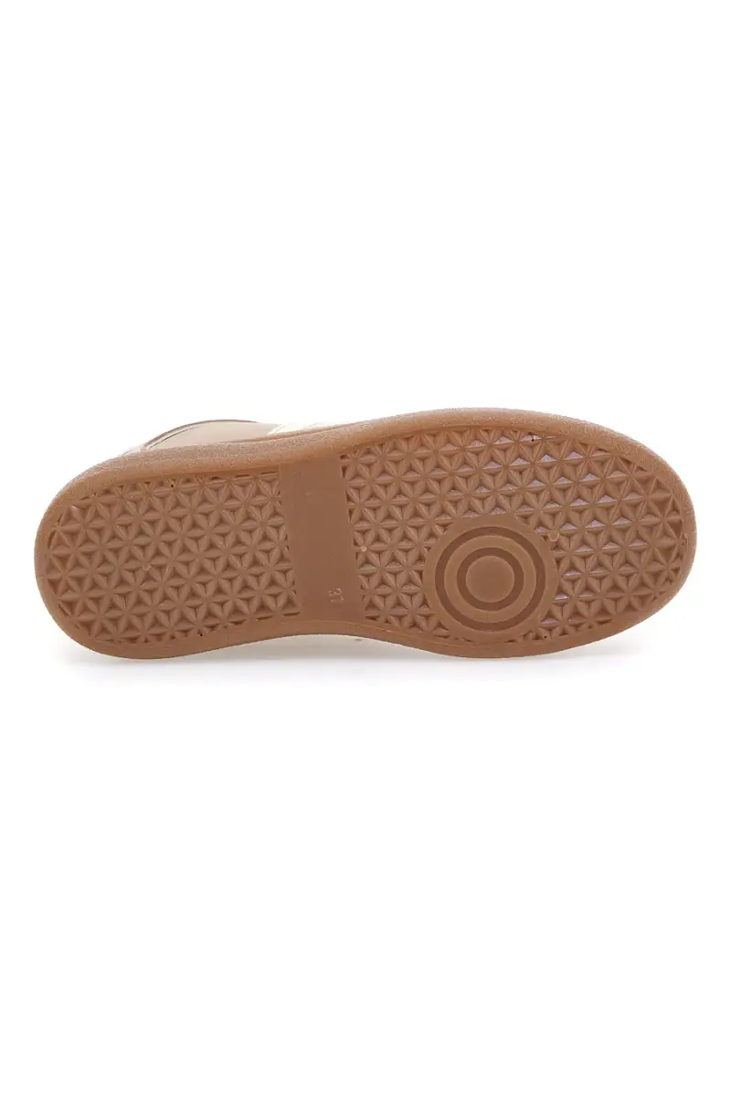 Sneakers beige inserti metallizzati fondo a contrasto Me & Me GB2026 [BEIGE] miniatura 5