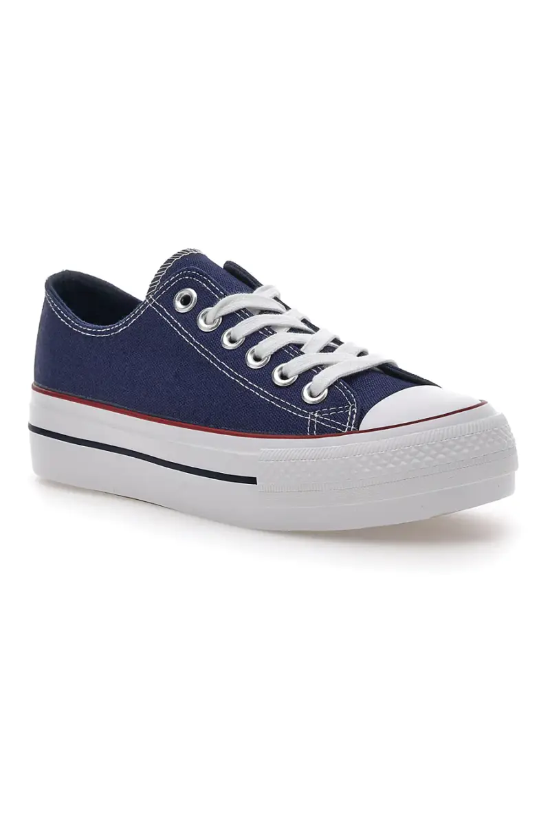 Sneakers in Tela Blu con Lacci Me & Me 1878 [NAVY] miniatura 2
