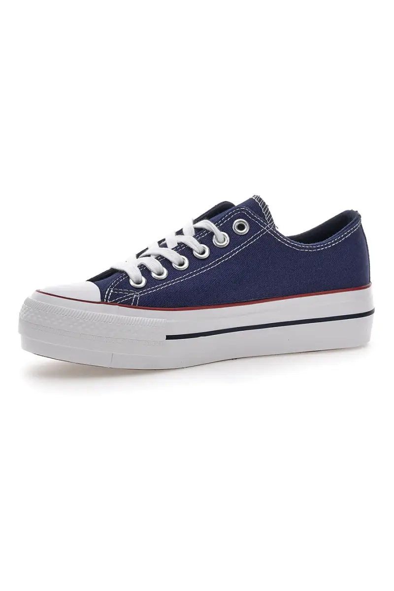 Sneakers in Tela Blu con Lacci Me & Me 1878 [NAVY] miniatura 4