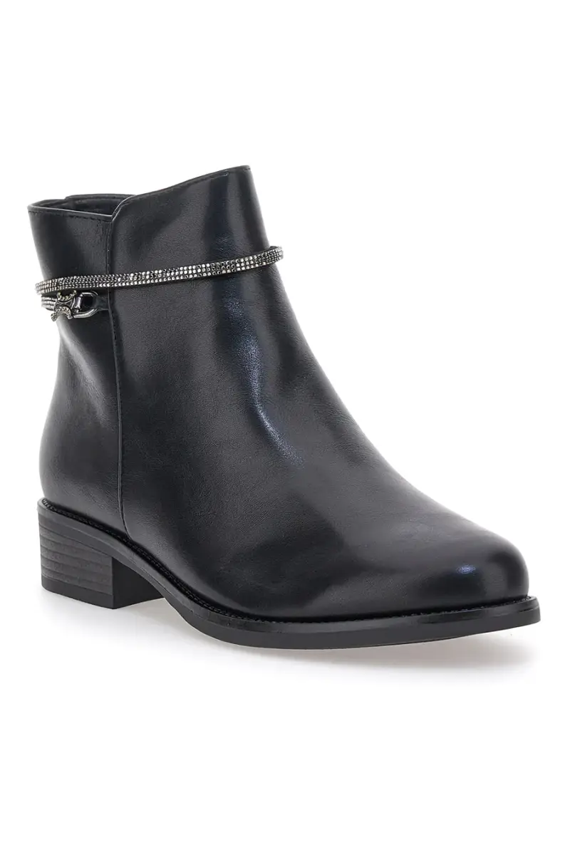 Stivaletti neri con cinturino gioiello Me & Me 9Y08616 [NERO] miniatura 2