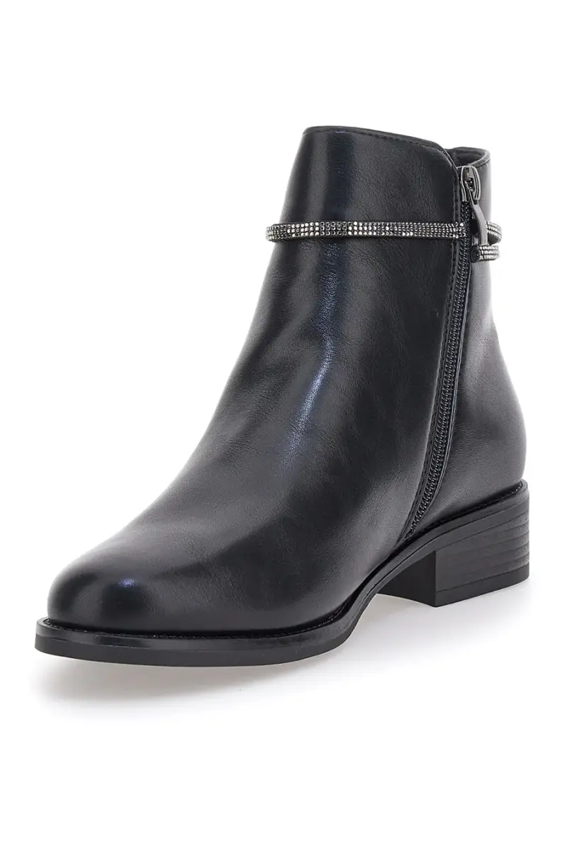 Stivaletti neri con cinturino gioiello Me & Me 9Y08616 [NERO] miniatura 3