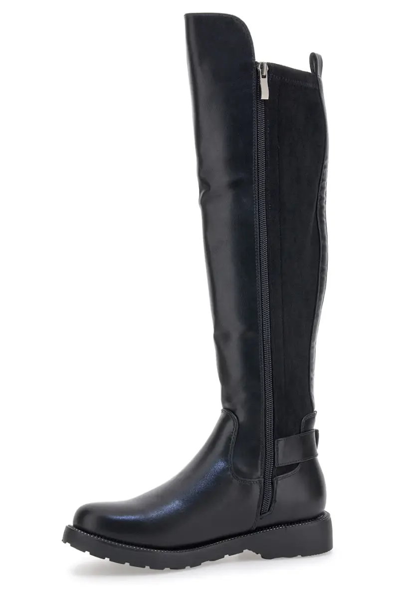 Stivali neri con fibbia laterale e fascia elastica ME & ME 3003 [NERO] miniatura 4