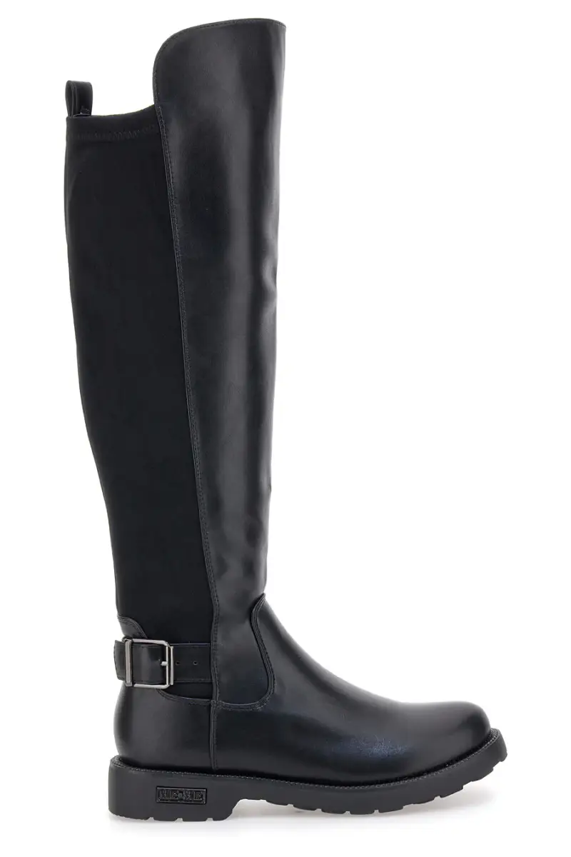 Stivali neri con fibbia laterale e fascia elastica ME & ME 3003 [NERO]