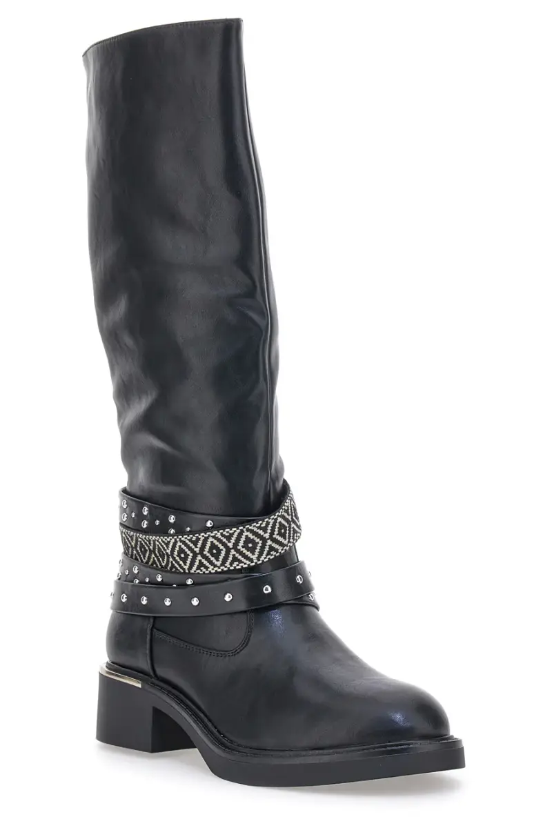 Stivali Neri con Fibbie Decorative ME & ME H25601Y20 [NERO] miniatura 2