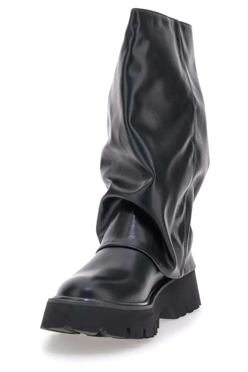 Stivali neri con gambale morbido e suola alta Me & Me 3021 [NERO] miniatura 4