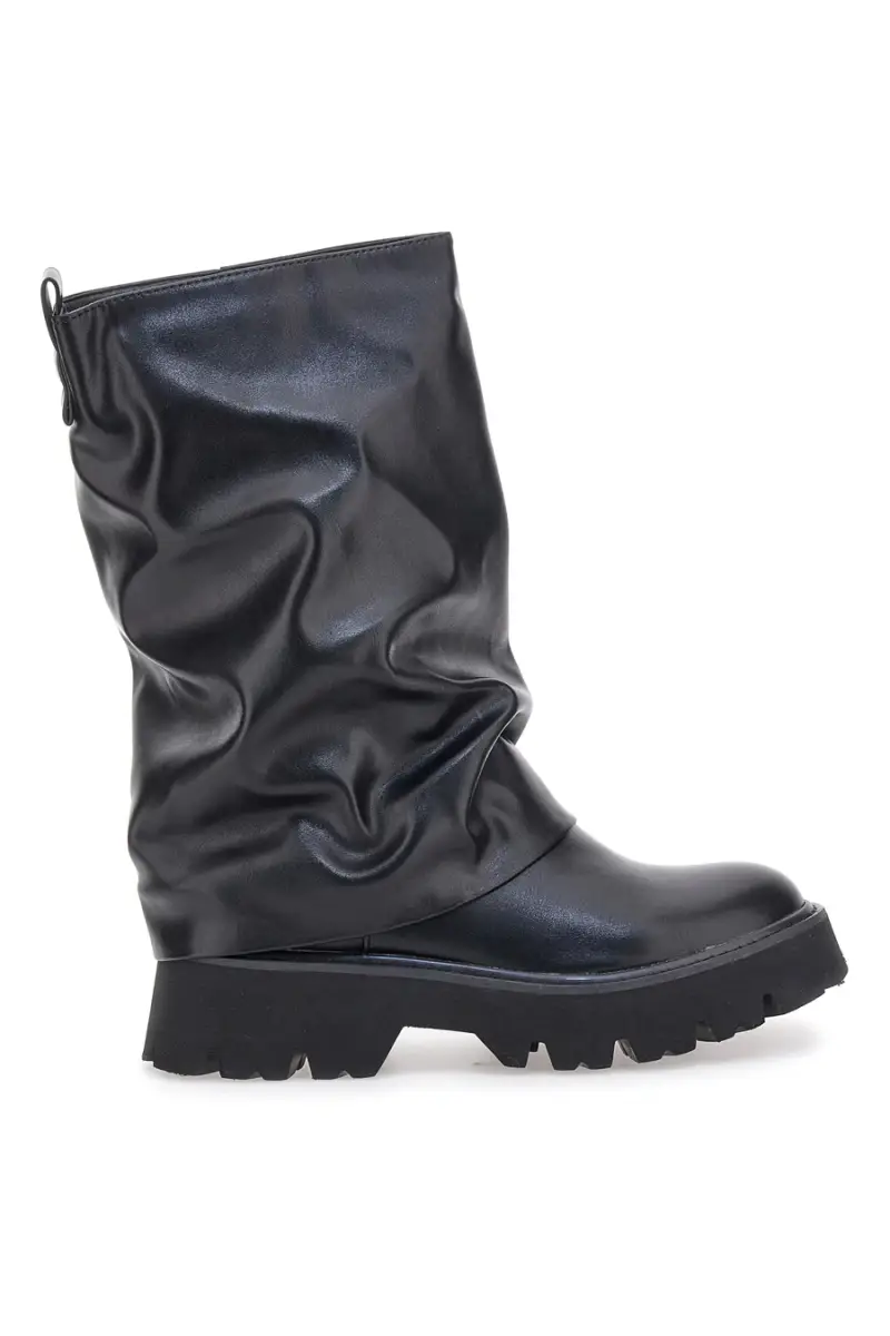 Stivali neri con gambale morbido e suola alta Me & Me 3021 [NERO]