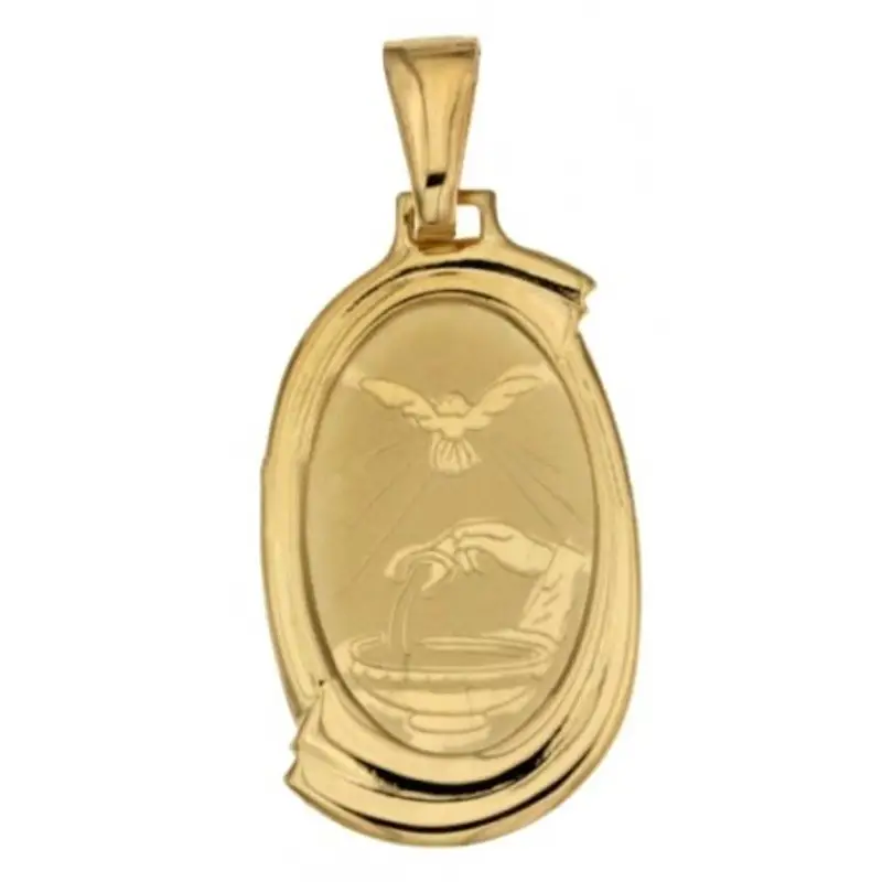 Medaglia Ciondolo da Battesimo Oro Giallo 803321710093