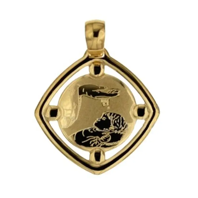Medaglia Ciondolo da Battesimo Oro Giallo 803321714896