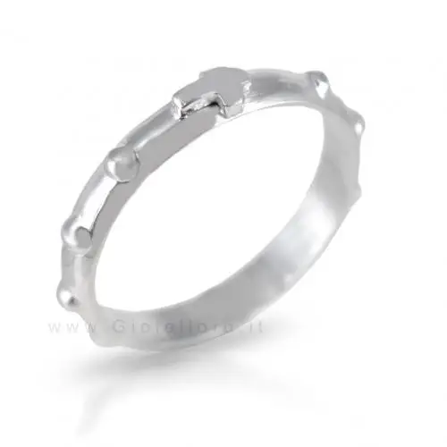 anello rosario in argento 925/000 misura 14
