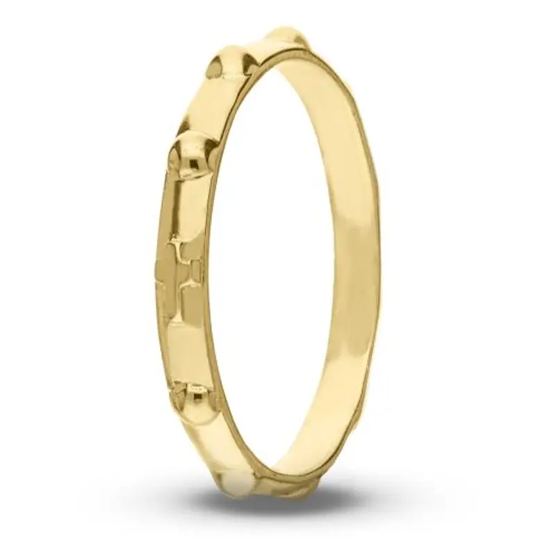 anello rosario in oro giallo 18 kt