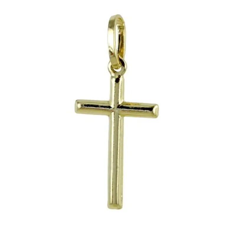 ciondolo croce stilizzata media in oro giallo