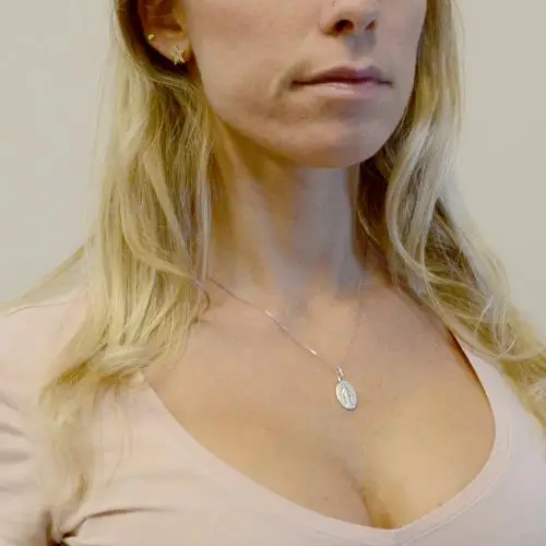 collana con medaglia madonna miracolosa apparizioni in argento 16x11 mm