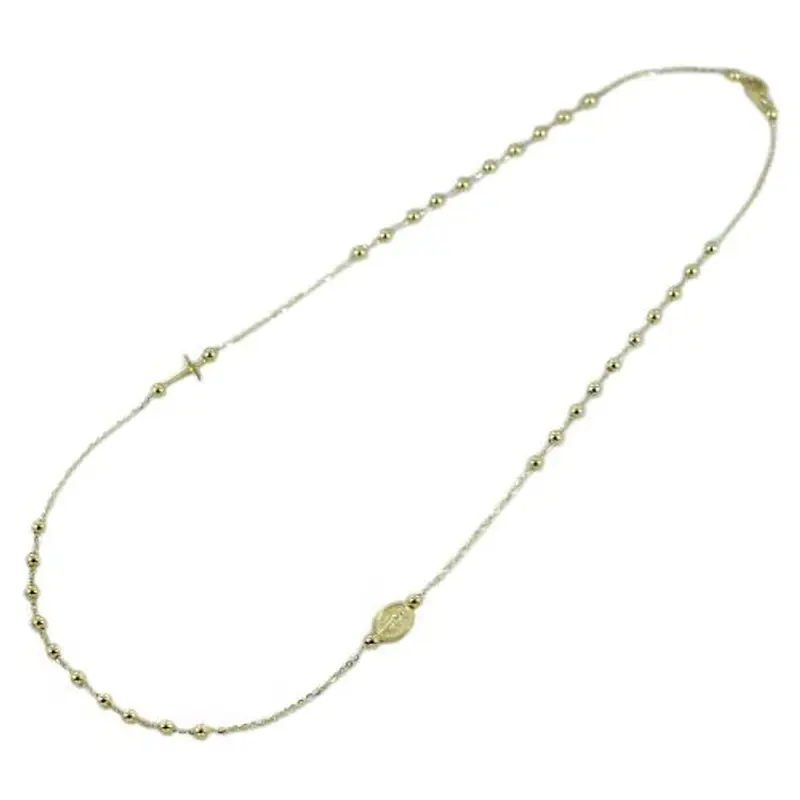 girocollo rosario in oro giallo dg con madonna miracolosa