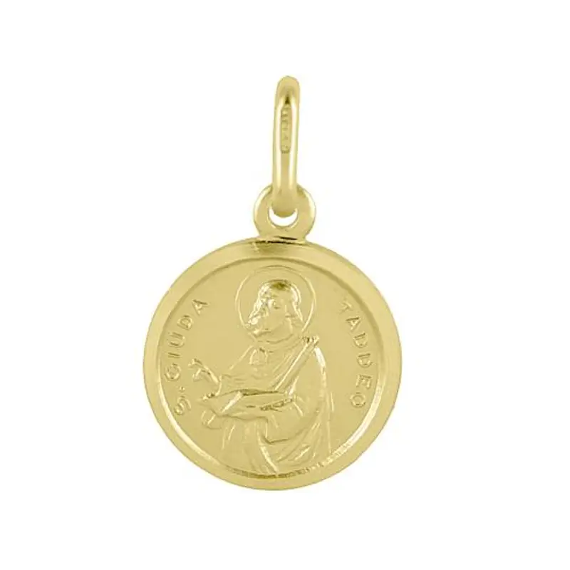 medaglia in oro giallo san giuda taddeo 13 mm
