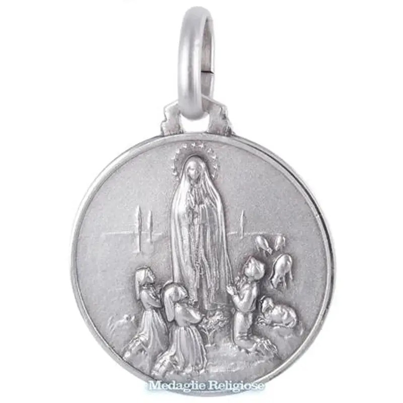medaglia madonna di fatima in argento 21 mm