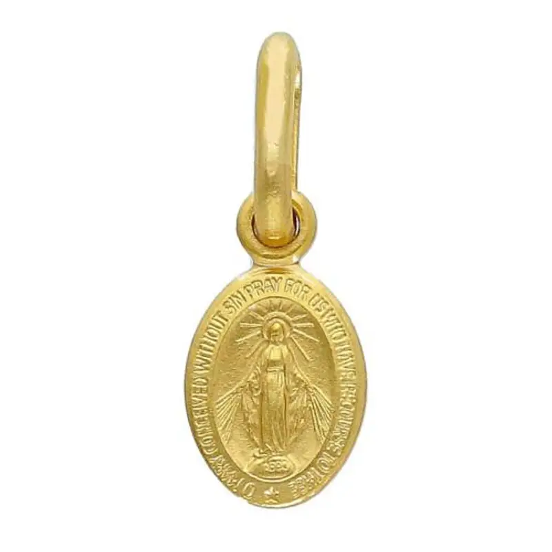 medaglia madonna miracolosa mini in oro giallo