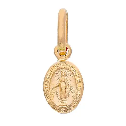 medaglia madonna miracolosa mini in oro rosa