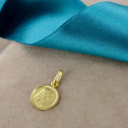 medaglia maria addolorata in oro giallo 11 mm miniatura 5