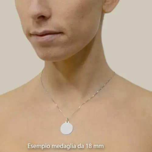 medaglia sacro cuore scapolare madonna carmine in argento 18 mm miniatura 3