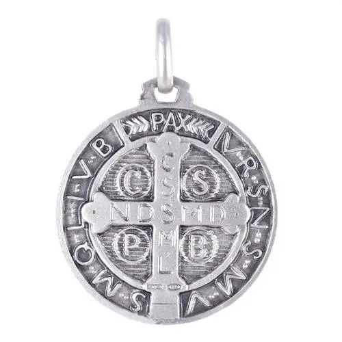 medaglia san benedetto in argento 21 mm miniatura 2