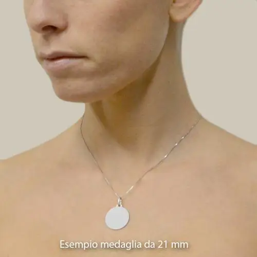 medaglia san benedetto in argento 21 mm miniatura 3