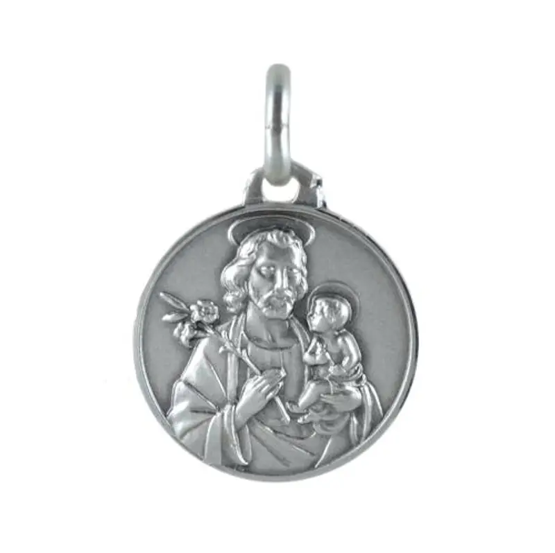 medaglia san giuseppe in argento 12 mm