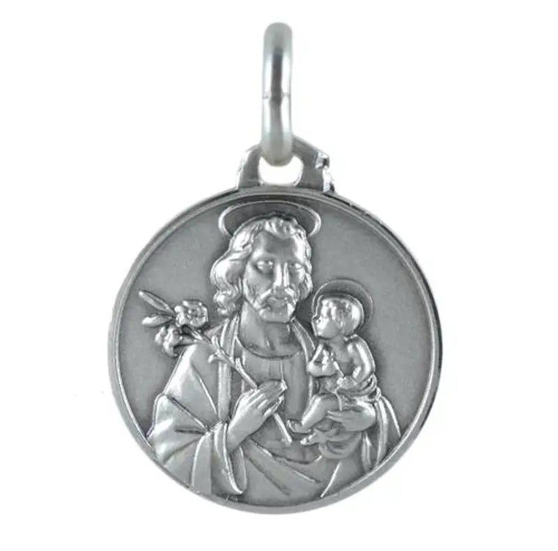 medaglia san giuseppe in argento 18 mm
