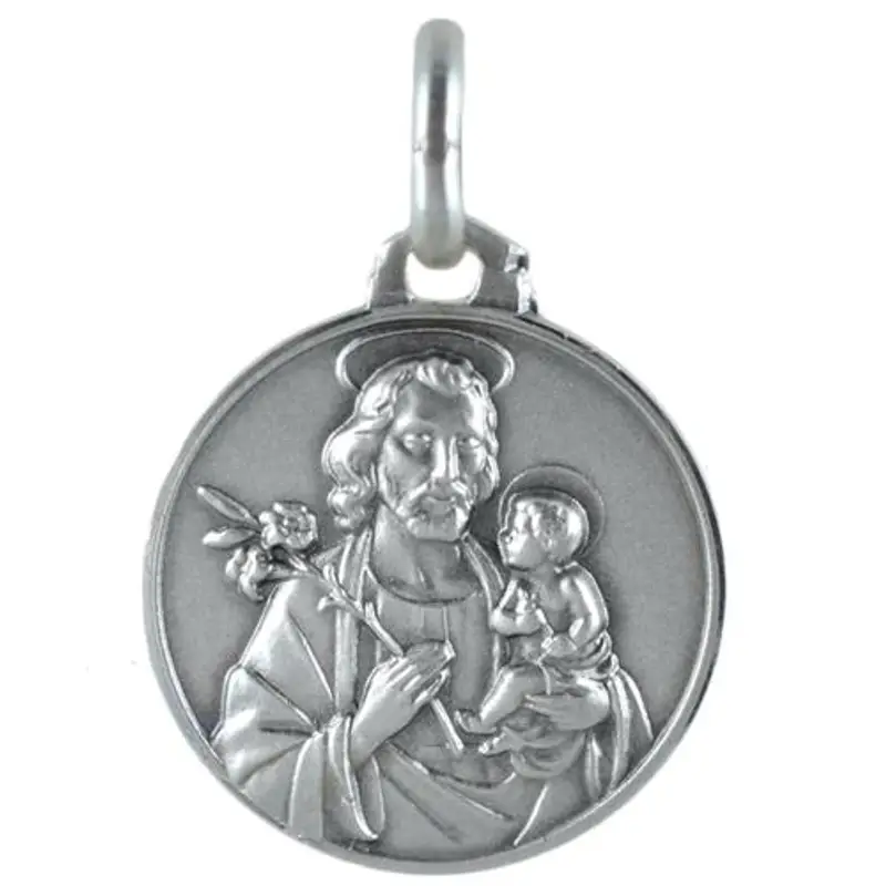 medaglia san giuseppe in argento 21 mm