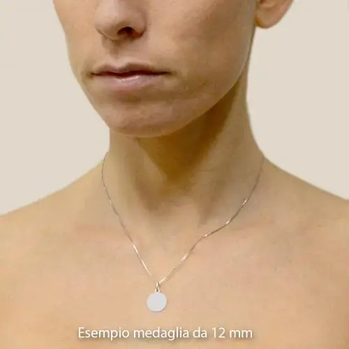 medaglia san michele in argento 12 mm miniatura 2