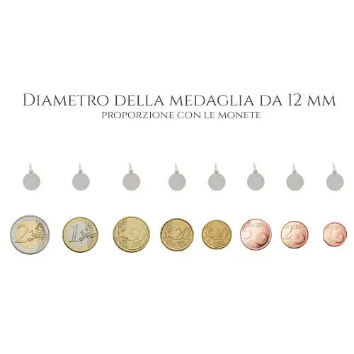 medaglia san michele in argento 12 mm miniatura 5