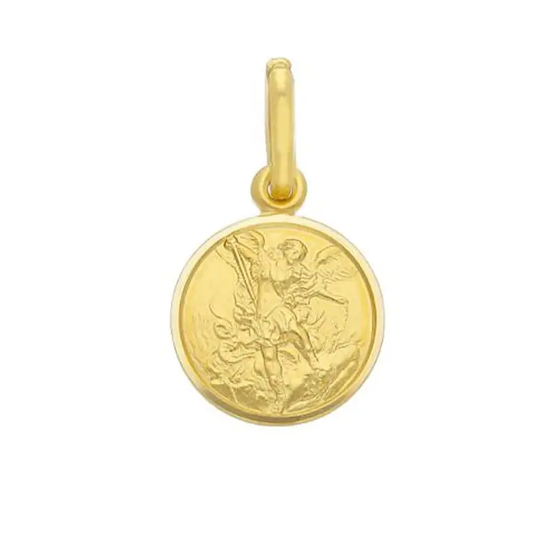 medaglia san michele in oro giallo 11 mm