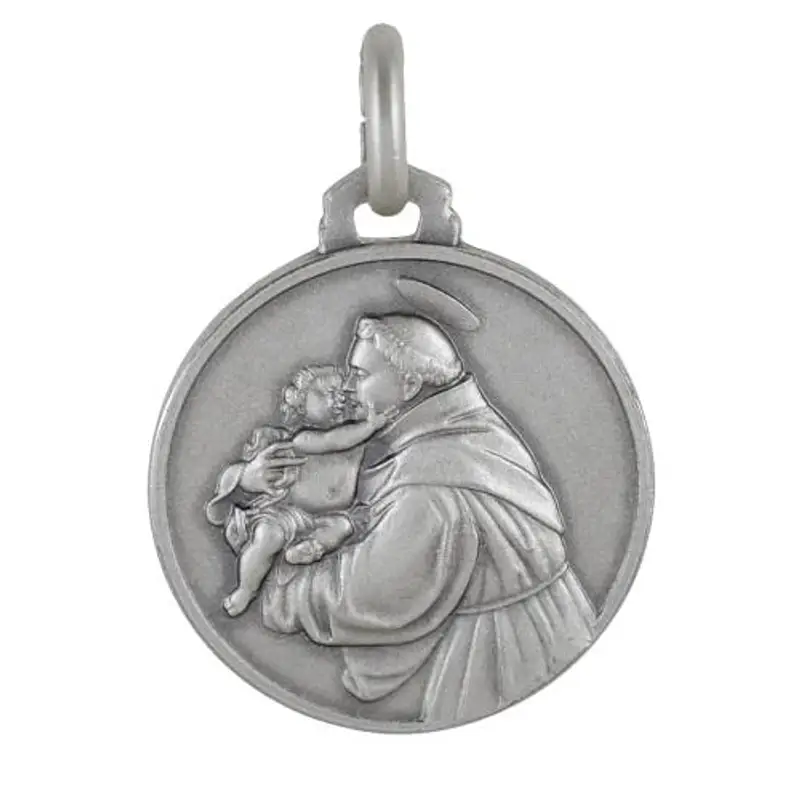 medaglia sant antonio in argento 18 mm