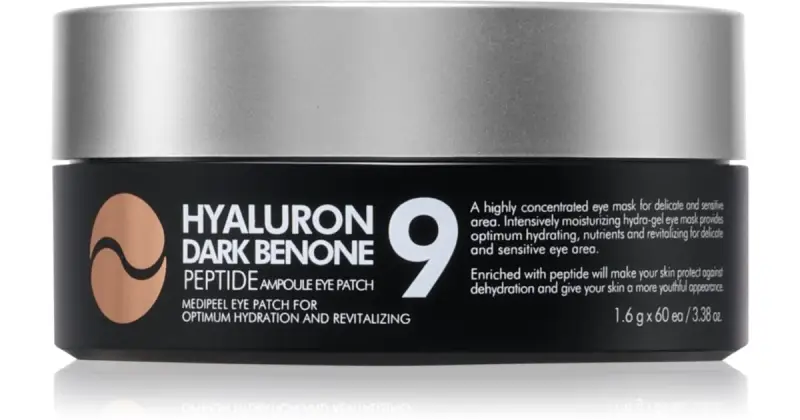 Medi - Peel Hyaluron Dark Benone Peptide 9 Ampoule cuscinetti in idrogel contro le occhiaie 60 pz