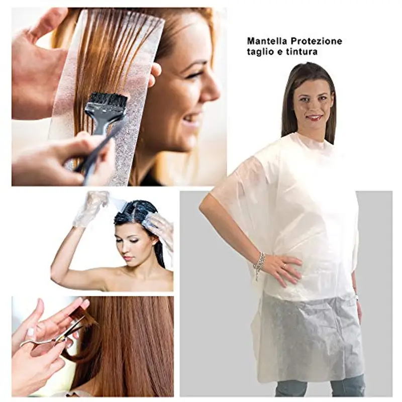 MEDICAL SUD PROFESSIONAL 50 Mantelle Monouso Professionale Per Tintura In Polietilene HD Cm 86 x 110 Made In Italy miniatura 2