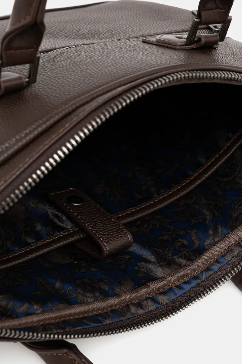 borsa per laptop colore marrone miniatura 5