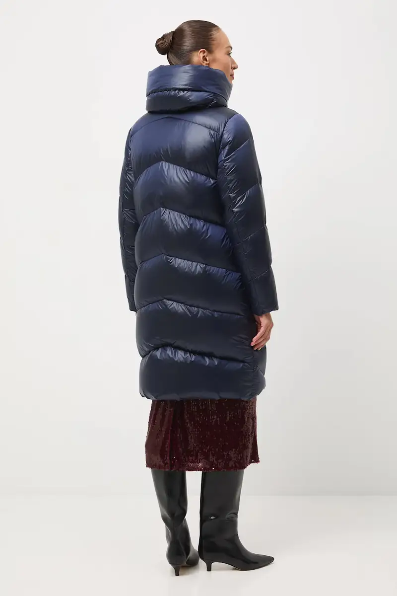 cappoto in piuma-piumino colore turchese Blu navy miniatura 3