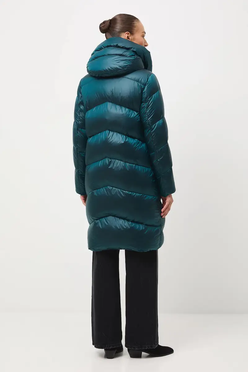 cappoto in piuma-piumino colore turchese Verde miniatura 3