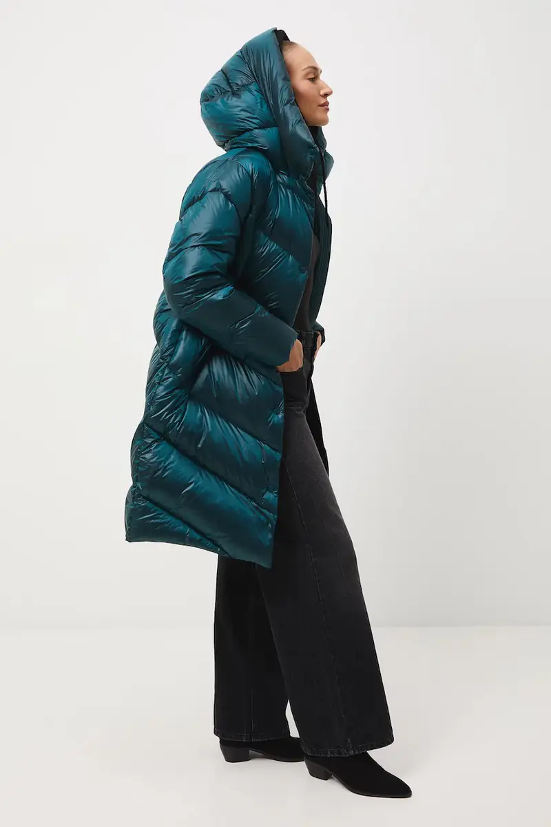 cappoto in piuma-piumino colore turchese Verde miniatura 4