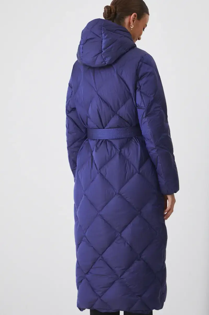 cappoto in piuma-piumino colore violetto miniatura 3