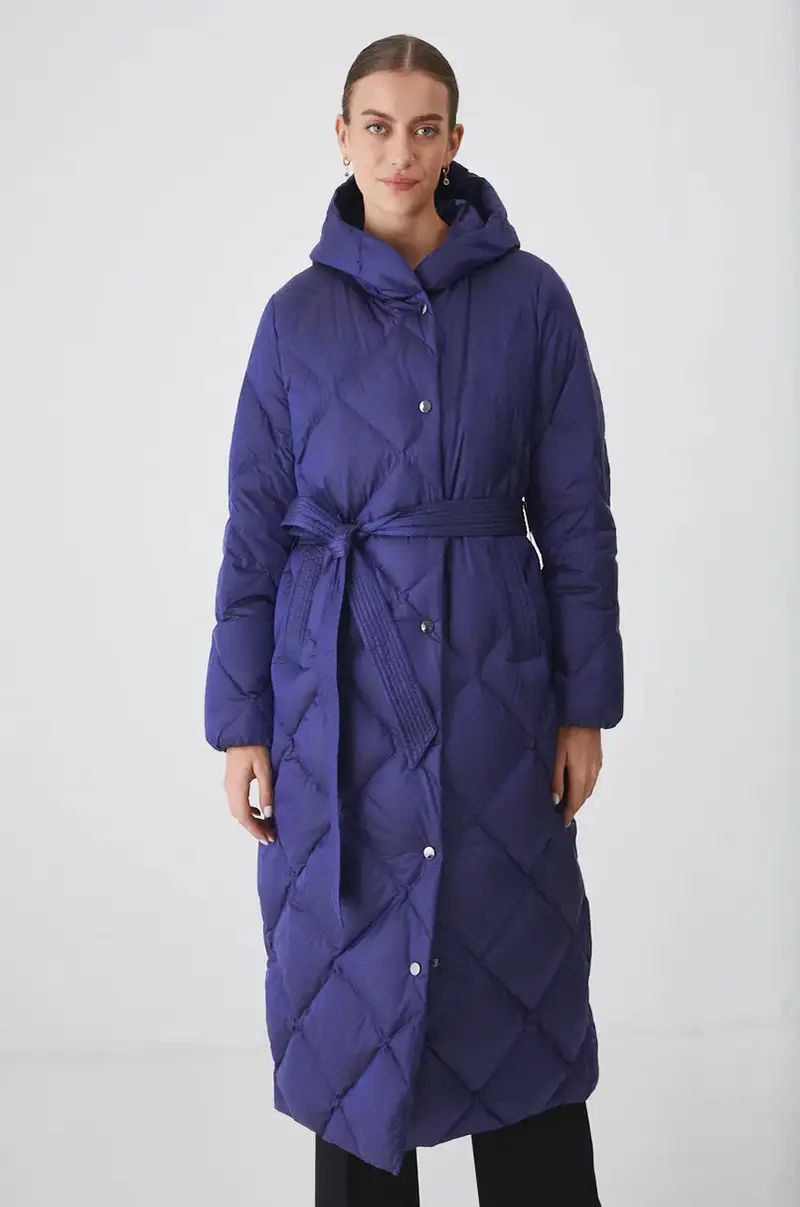 cappoto in piuma-piumino colore violetto miniatura 5