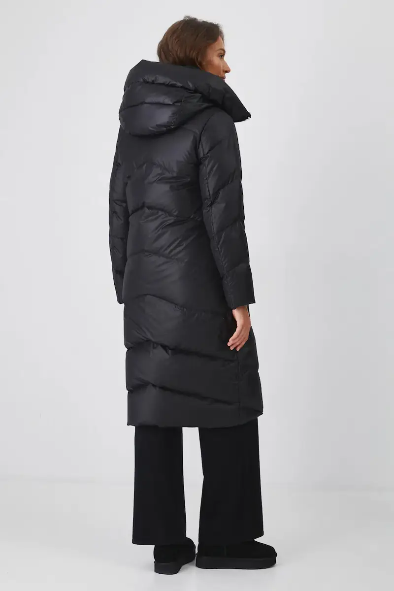 cappoto in piuma-piumino donna colore nero miniatura 3