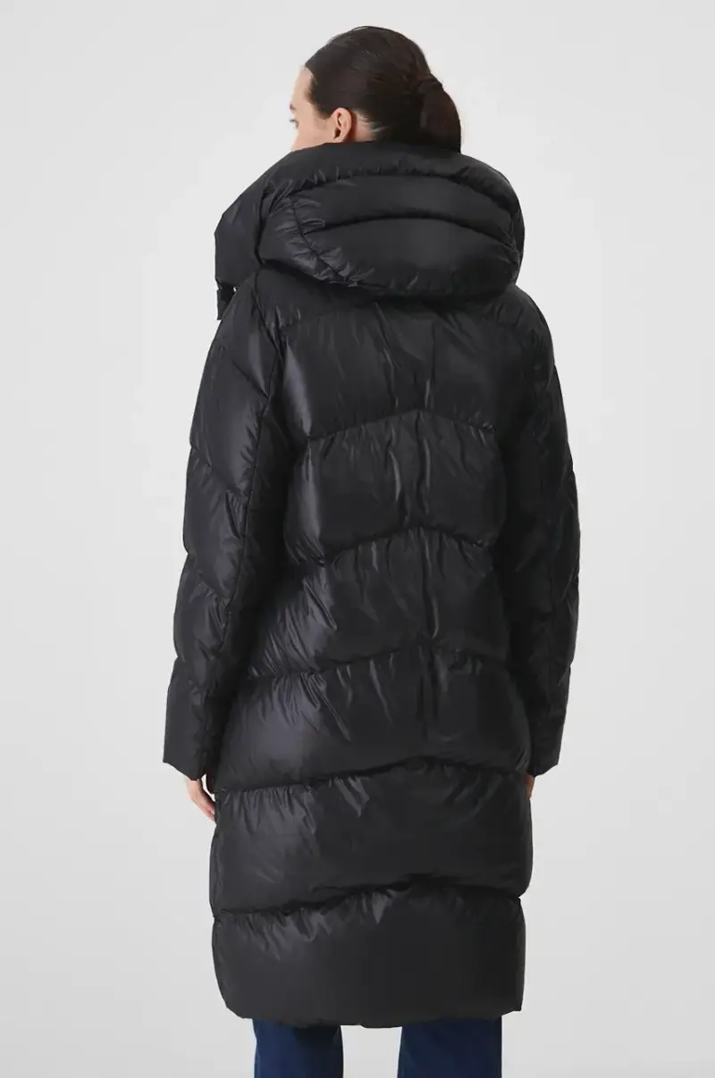 cappoto in piuma-piumino donna colore nero miniatura 3