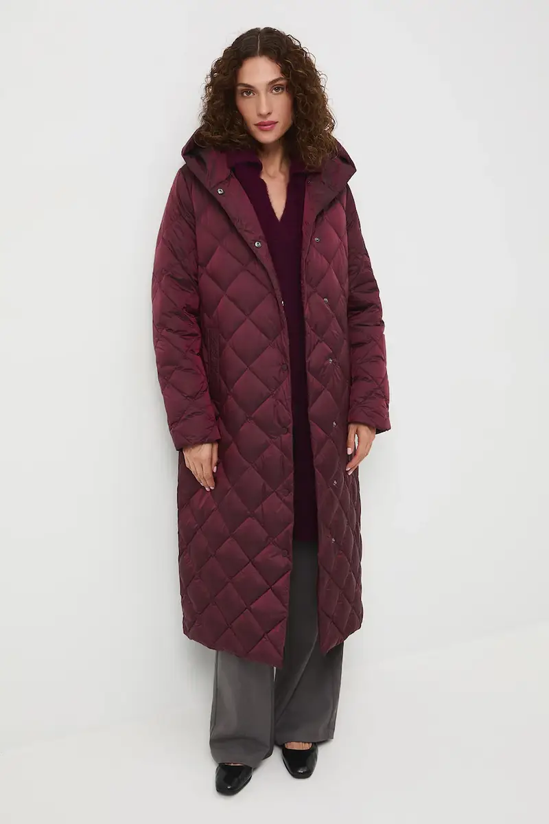 cappoto in piuma-piumino Granata miniatura 2